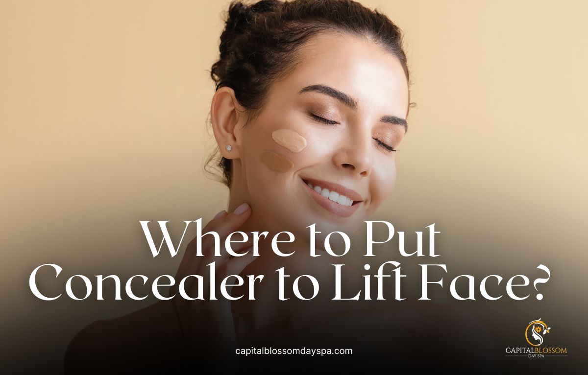 where to put concealer to lift face