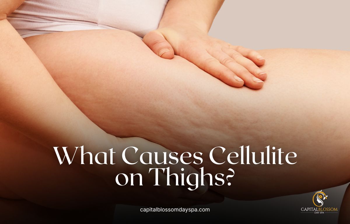 what causes cellulite on thighs